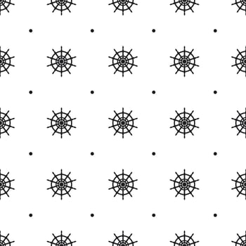Seamless pattern with icons of steering wheels on white background vector
