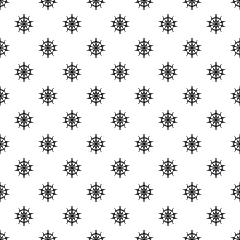 Seamless pattern with icons of steering wheels on white background vector