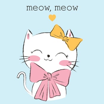 cute meow meow vector
