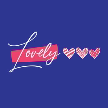 love love lovely vector