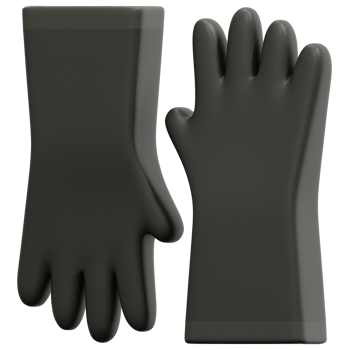 winter gloves 3d render icon illustration png