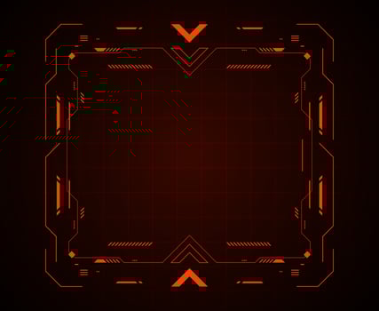 red frame element abstract modern technology futuristic hud design for digital gaming. vector