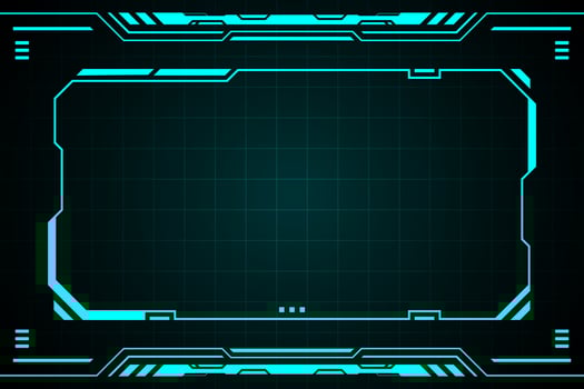 Blue control panel abstract modern technology futuristic interface hud vector design