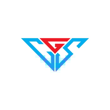 CGS letter logo creative design with vector graphic, CGS simple and modern logo in triangle shape.