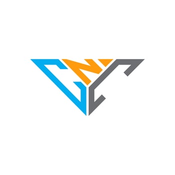 CNC letter logo creative design with vector graphic, CNC simple and modern logo in triangle shape.