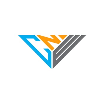 CNW letter logo creative design with vector graphic, CNW simple and modern logo in triangle shape.
