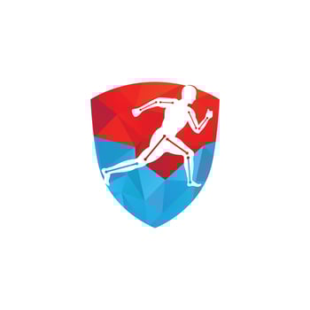 Physiotherapy treatment concept vector design. Human running Physiotherapy clinic logo.
