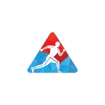Physiotherapy treatment concept vector design. Human running Physiotherapy clinic logo.