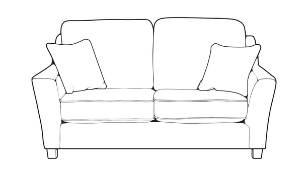 Sofa or couch line art illustrator. Outline furniture for living room. Vector illustration.