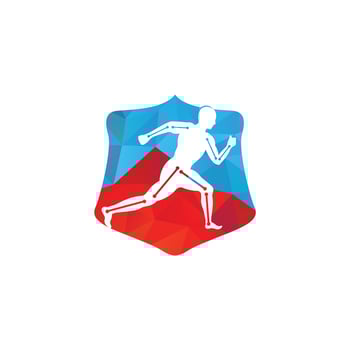 Physiotherapy treatment concept vector design. Human running Physiotherapy clinic logo.