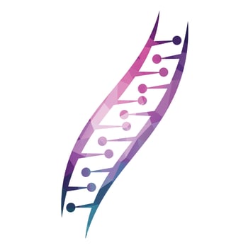 Science genetics vector logo design. Genetic analysis, research biotech code DNA. Biotechnology genome chromosome.