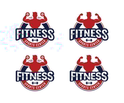 Gym Logo Template. Bodybuilding And Fitness Club Logo Design Template vector