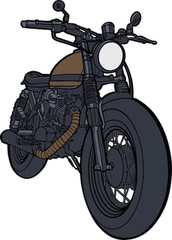 retro motorcycle classic bike roadster vector