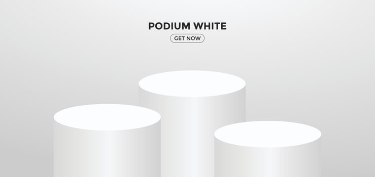white podium stage gradient elegant modern background vector