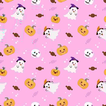 Cute seamless pattern for Halloween holiday. vector