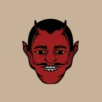 red devil vector illustration made especially for advertising branding use and much more