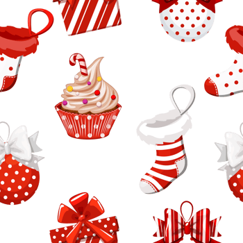 Seamless pattern for wrapping gift for Christmas. png