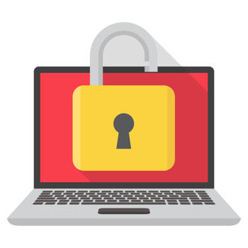 Laptop and padlock, laptop unlock security data transparent background png