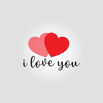 i love you vector design