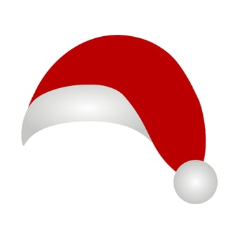 Hat of Santa Claus on a white background vector