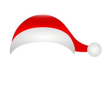Hat of Santa Claus on a white background vector