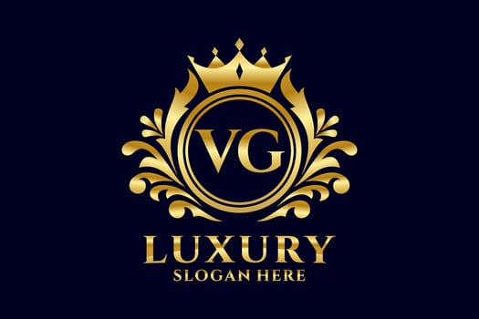 Initial VG Letter Royal Luxury Logo template in vector art for luxurious branding projects and other vector illustration.