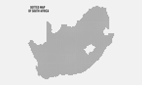 Dotted South Africa Map Vector Illustration
