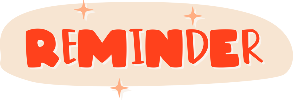 Reminder. cute Sticker text with twinlkle star png