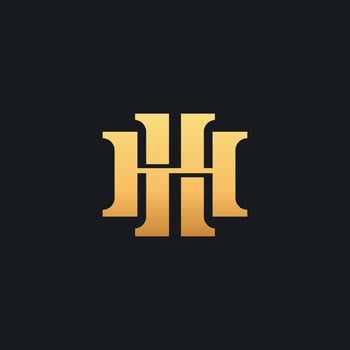 Initial H HH Monogram Logo Template. Initial Based Letter Icon Logo vector