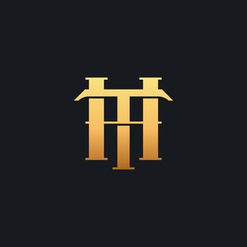 Initial TH HT T H Monogram Logo Template. Initial Based Letter Icon Logo vector
