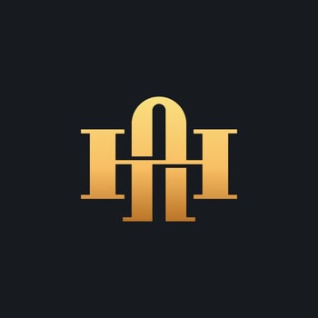 Initial HA AH H A Monogram Logo Template. Initial Based Letter Icon Logo vector