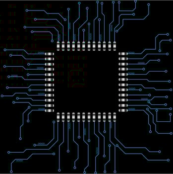 AI HUD Electronic circuit board  hologram vector concept for future technology element background business screen
