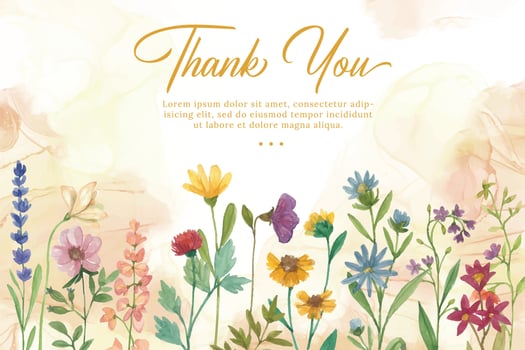 wild flower banner template vector