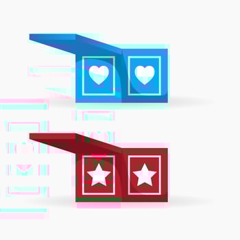 Collection of Fantastic gift box vector