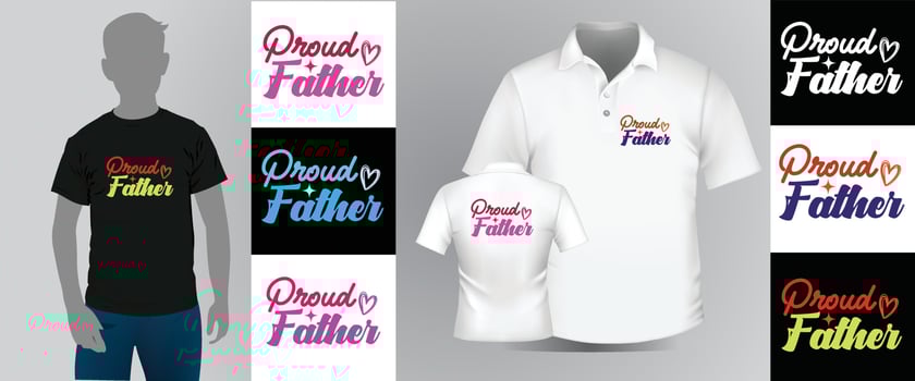 About Proud Father T Shirt Design vector