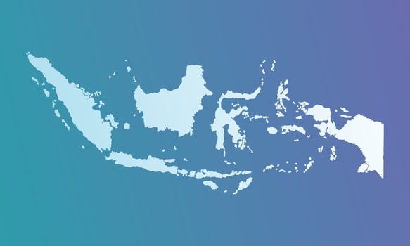 Indonesia background with blue and purple gradient vector