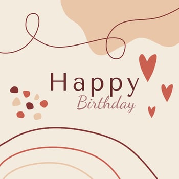 Happy birthday card design vector