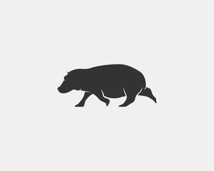hippopotamus vector silhouette