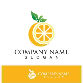 Orange logo and symbol vector icon