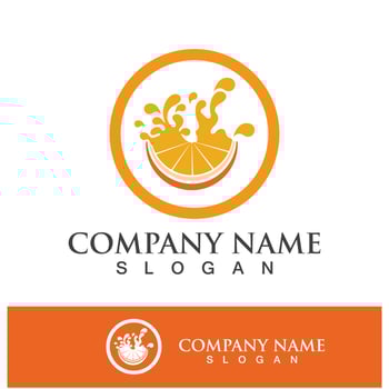 Orange logo and symbol vector icon