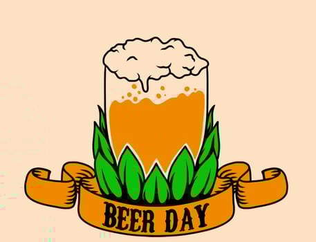 Banner beer day vector art