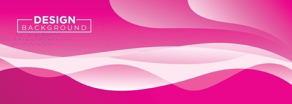 Banner abstract wavy design with pink color vector