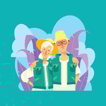 Adventure Lover Grandparents vector