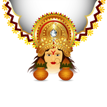 Creative durga illustration png