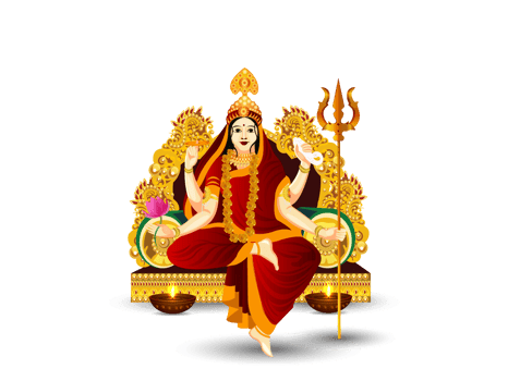 Indian festival happy navratri celebration greeting card png