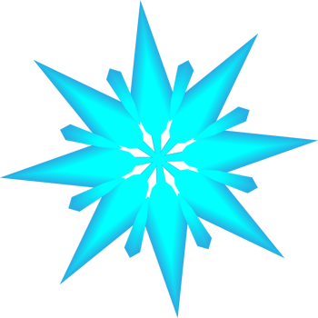 Blue star flower shape sticker label glossy decoration abstract background illustration png