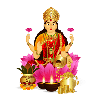 illustration of goddess laxami for happy dhanteras png