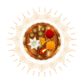 Creative illustration kumkum, haldi, and sweets png