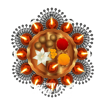 Realistic puja thali png