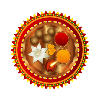 Creative puja thali png
